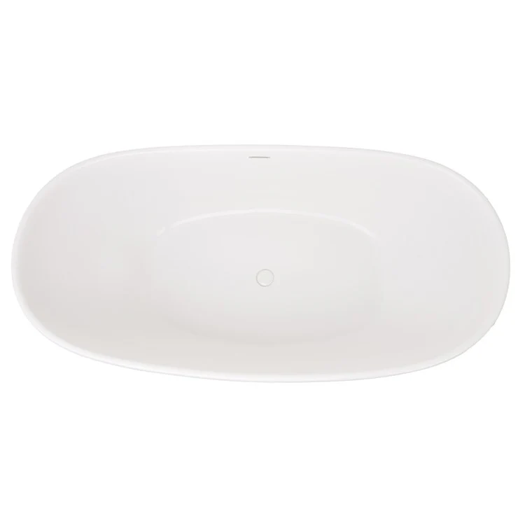 Soaking Tub Metro Collection Marquis 65 x 32 Inch Freestanding Tub Only Center White Hydroluxe SS - Frankwebs