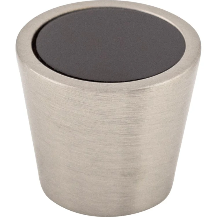 Knob Crystal Black Conical for Decorative Hardware Brushed Satin Nickel Brass 13/16 Inch 3/4 Inch - Frankwebs