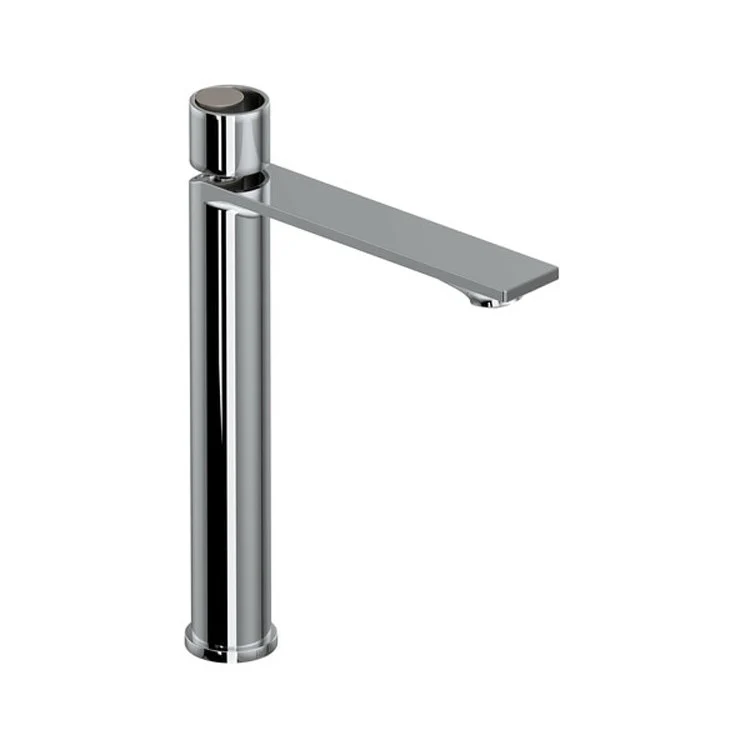 Lavatory Faucet Eclissi 1 Circular Satin Nickel/Matte Black 1.2 Gallons per Minute Tall Spout 9-59/64 Inch - Frankwebs