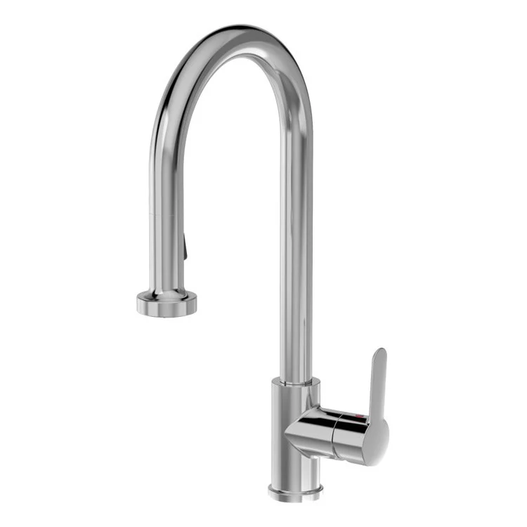 Kitchen Faucet Sereno 1 Lever ADA Polished Chrome High Arc Spout 1 Hole Metal 8-1/2 Inch 1.5 Gallons per Minute - Frankwebs