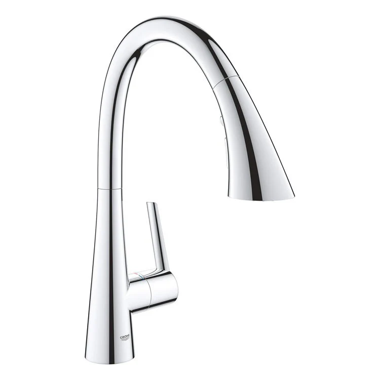 Zedra/Ladylux Single Handle Pull-Down Kitchen Faucet with Three-Function Spray Head - Frankwebs