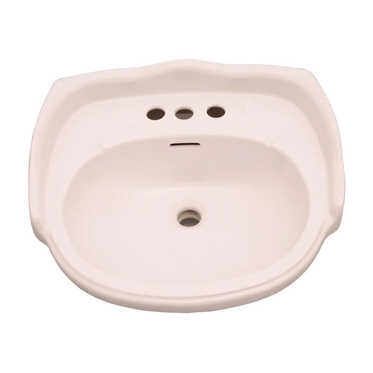 Pedestal Lavatory Vicki Centerset Bisque Round - Frankwebs