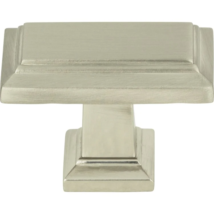 Knob Atlas Sutton Place Rectangle Brushed Nickel Zinc Alloy 1-7/16 Inch - Frankwebs