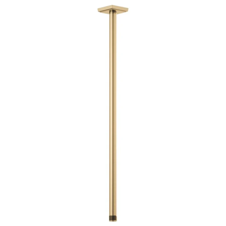 Shower Arm Universal Showering with Square Flange Brilliance Black Onyx 24 Inch 1/2 IN NPT Brass Ceiling Mount - Frankwebs