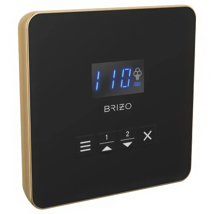 Steambath Control Mystix Linear Square Lumicoat Polished Nickel Surface Mount Inside Steam Room Selectable RapidMist Patented Dual Sensor Technology - Frankwebs