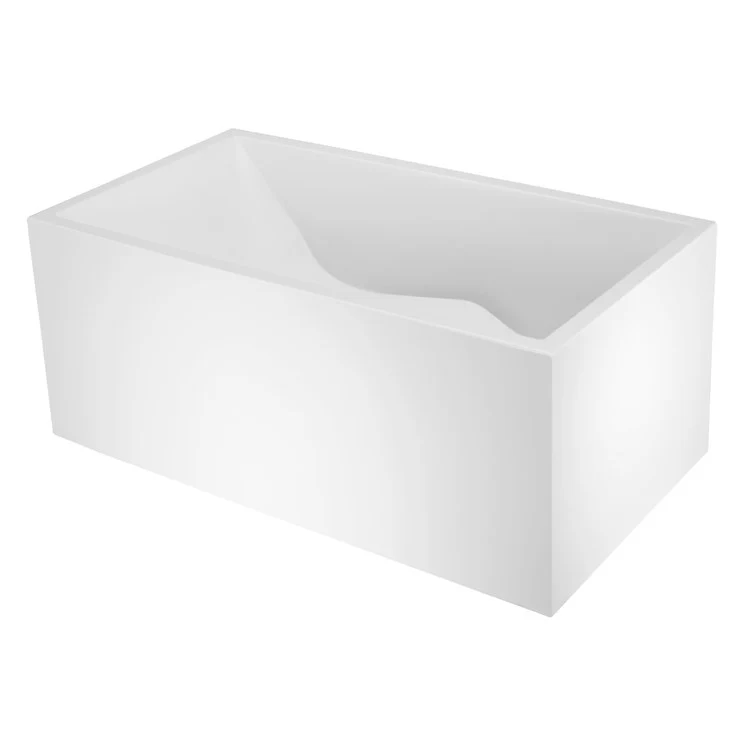 Soaking Tub Metro Collection Pacific 63 x 33 Inch Freestanding Tub Only End Biscuit Hydroluxe SS - Frankwebs