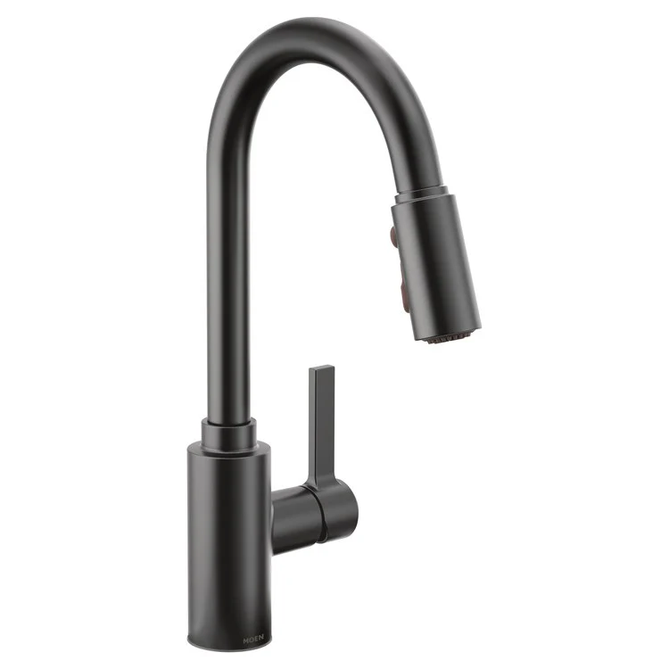 Kitchen Faucet Genta 1 Lever ADA Matte Black Pull Down High Arc - Frankwebs