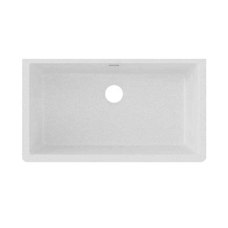 Kitchen Sink Quartz Classic 33 x 18.5 Inch Single Bowl White Undermount - Frankwebs