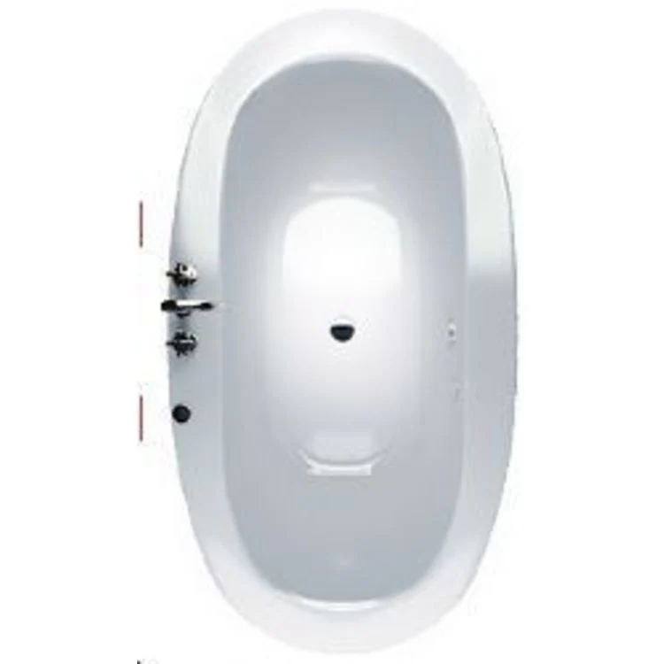 Air Tub Jazz F 66 x 36 Inch Freestanding Center White Oval - Frankwebs