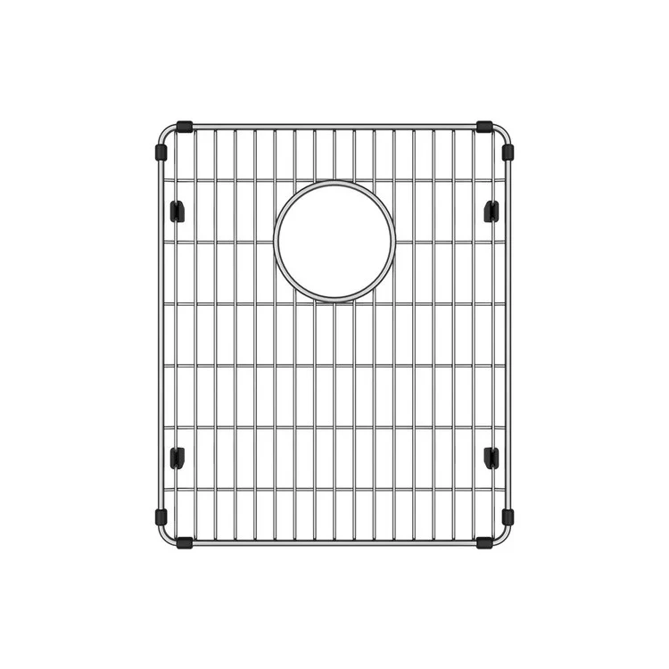 Sink Grid Bottom Grid 13 x 15.5 Inch Polished Stainless Steel for Bowls with Rear Center Drain Opening - Frankwebs