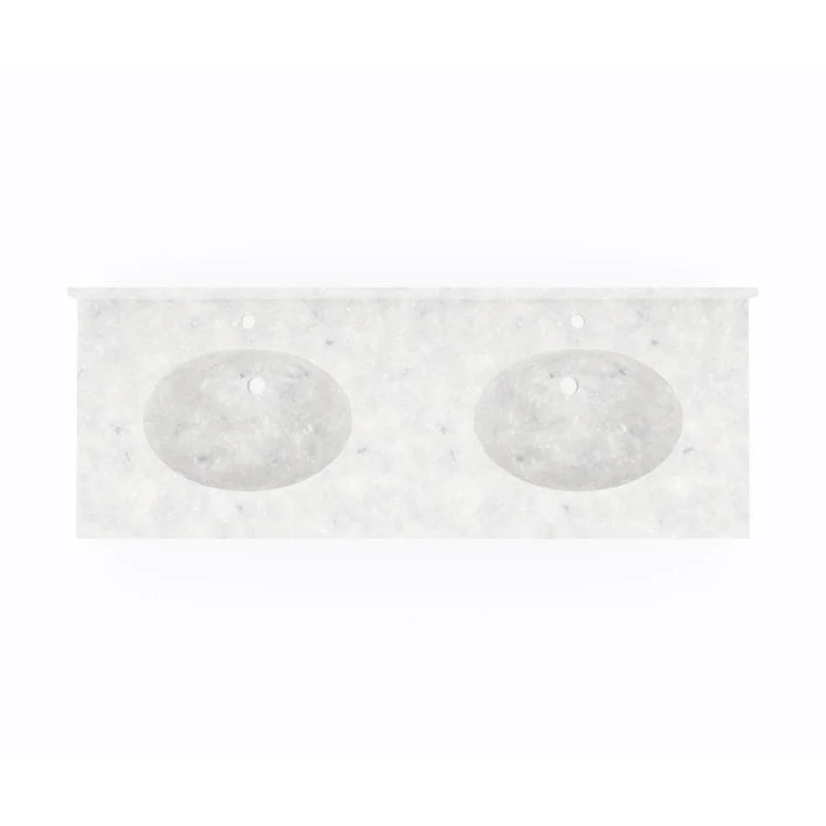 Vanity Top Chesapeake Double Bowl 73 x 22-1/2 x 7-15/16 Inch ADA Ice Swanstone 2 Hole - Frankwebs