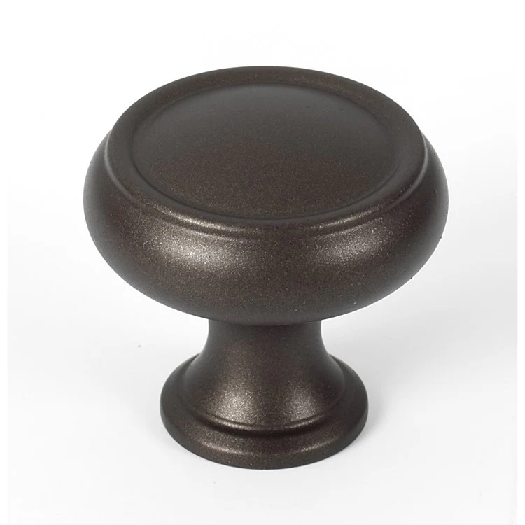 Knob Charlie's Round Antique English Matte Brass 1-1/4 Inch 1-1/8 Inch 3/4 Inch - Frankwebs