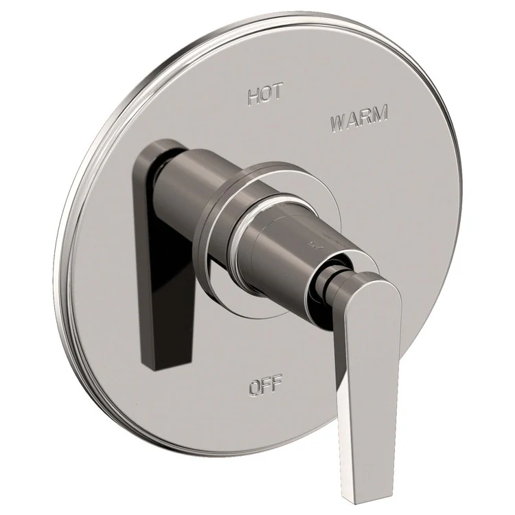 Pressure Balance Valve Trim Dorrance Round 1 Lever Midnight Chrome ADA Depth 3-1/6 Inch - Frankwebs