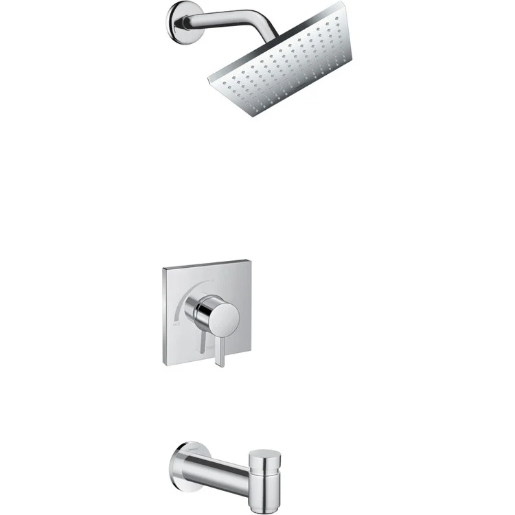 Vernis Shape Pressure Balance Tub/Shower Set with 1.75 GPM Shower Head, Tub Spout, and Rough-In Valve - Frankwebs