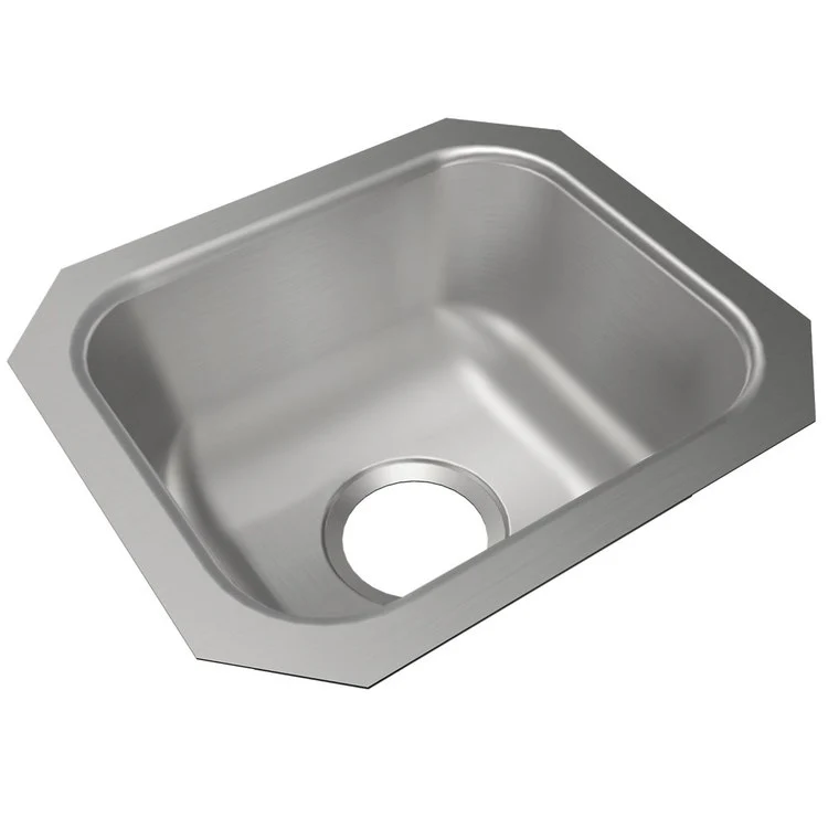 Kitchen Sink Dayton 14.5 x 12.5 Inch Single Bowl Soft Satin Undermount - Frankwebs