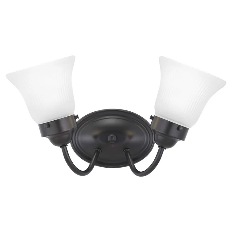 Fluted Glass Two-Light Bathroom Vanity Fixture - Frankwebs