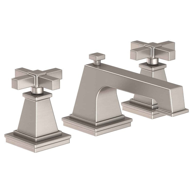 Lavatory Faucet Malvina Widespread 8 to 20 Inch Spread 2 Cross ADA Stainless Steel PVD 1.2 Gallons per Minute Brass Spout Height 2 Inch - Frankwebs