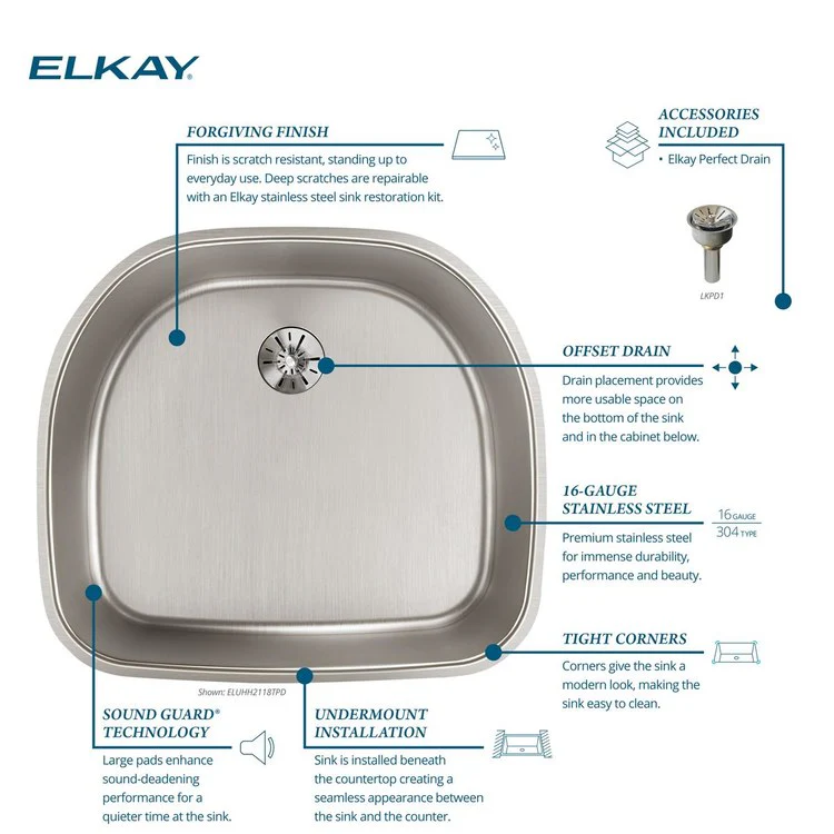 Kitchen Sink Lustertone Iconix 23.5 x 21.25 Inch Single Bowl with Perfect Drain Luminous Satin Undermount - Frankwebs