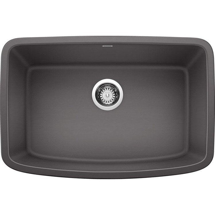 Kitchen Sink Valea 27 x 18 Inch Single Bowl Single Coal Black Undermount Rectangle - Frankwebs