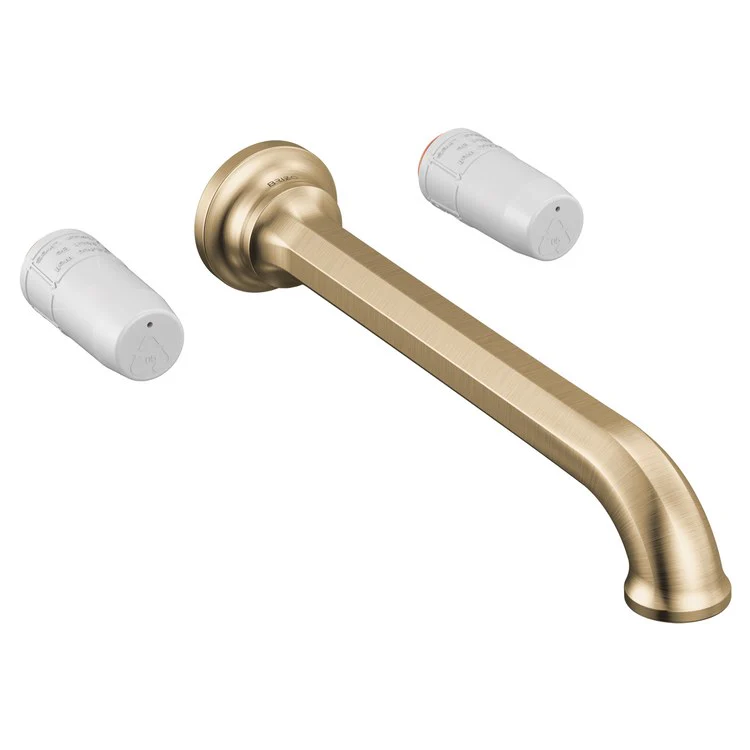 Tub Filler Trim Beauclere Two Handle Wall Mount Less Handles Brilliance Black Onyx ADA 8 Inch Spread 9.3 Gallons per Minute - Frankwebs