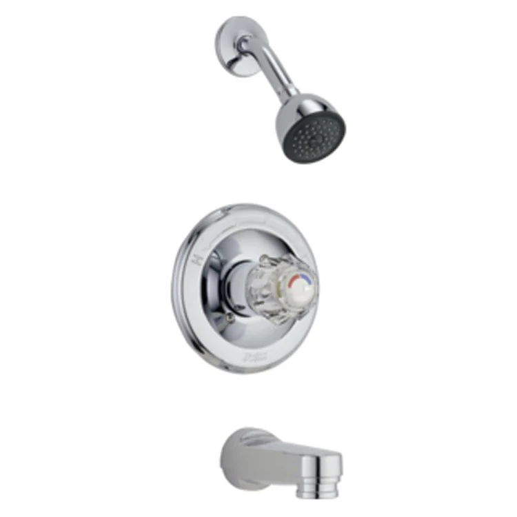 Classic Monitor 13 Series Pressure Balance Tub/Shower Trim with Clear Knob Handle - Frankwebs