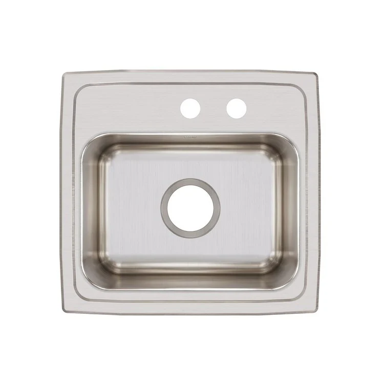 Kitchen Sink Lustertone Classic 17 x 16 Inch Single Bowl MR2 Hole Lustrous Satin Drop-In - Frankwebs