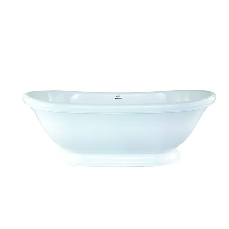 Soaking Tub Metro Collection Georgetown 70 x 35 Inch Freestanding Tub Only Center Almond Hydroluxe SS - Frankwebs