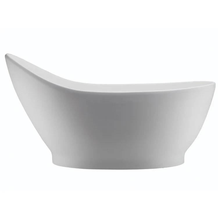 Soaking Tub Savoy 65 x 34.25 Inch Freestanding Left/Right Hand White Gloss Sculpturestone 98 Gallons 22-1/2 Inch - Frankwebs