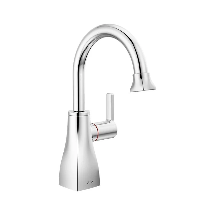 Kitchen Faucet Square Instant Hot Water Spring-Loaded Self-Closing Arctic Stainless 9-4/9 Inch - Frankwebs