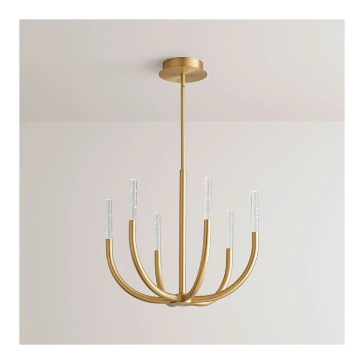 Presto! Six-Light LED Chandelier - Aged Brass - Frankwebs