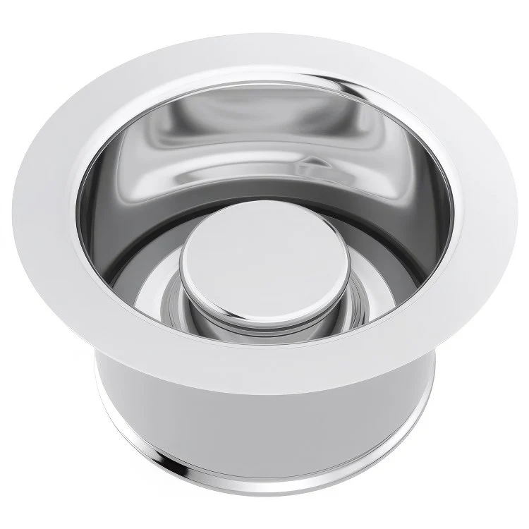 Sink Flange Kitchen Disposal with Stopper 4-1/2 Inch Chrome Brass for 3-1/2