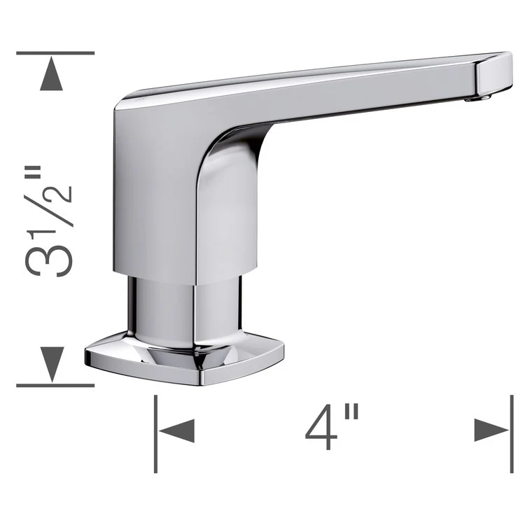 Soap Dispenser Rivana Polished Chrome Deck Mount Brass Pump 12 Fluid Ounce - Frankwebs