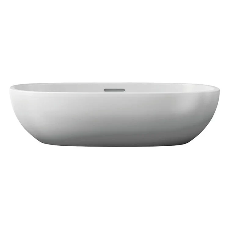 Vessel Barcelona Oval Less Overflow 21.5 x 13 Inch Standard White Matte Volcanic Limestone 21.5 Inch - Frankwebs