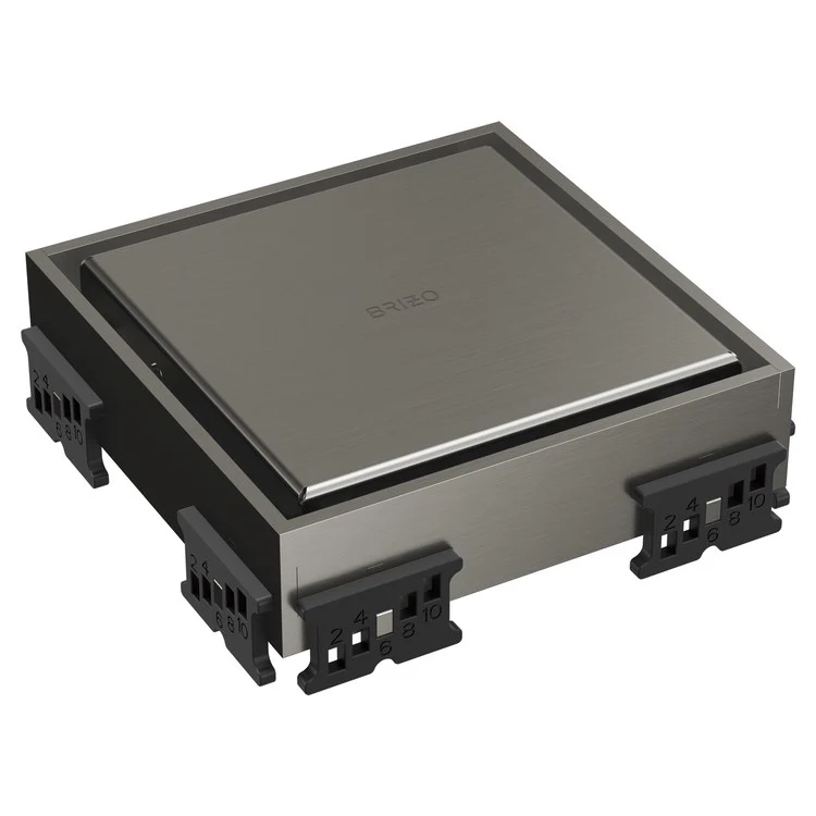 Square Drain Reversible Point 4 Inch Brilliance Brushed Nickel Stainless Steel for Shower - Frankwebs