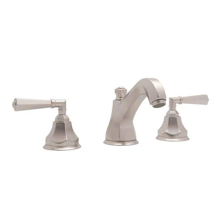 Lavatory Faucet Palladian Widespread 2 Metal Lever Satin Nickel 1.2 Gallons per Minute - Frankwebs