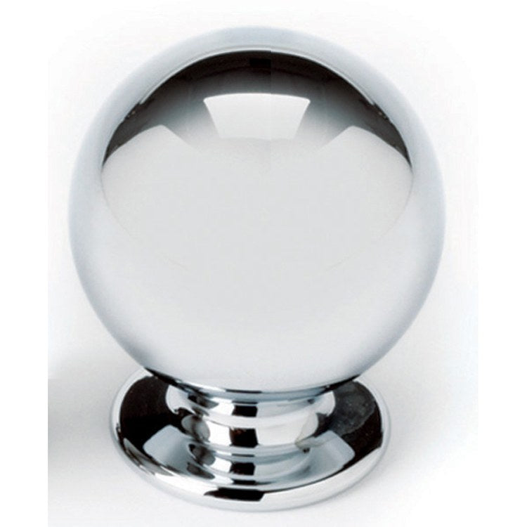 Knob IV Collection Round Polished Chrome Brass 1-1/8 Inch 1-3/8 Inch 7/8 Inch - Frankwebs