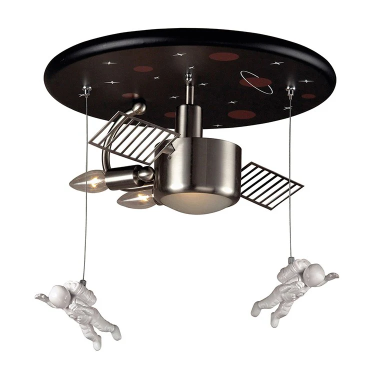 Novelty Spaceman Three-Light Flush Mount Ceiling Fixture - Frankwebs