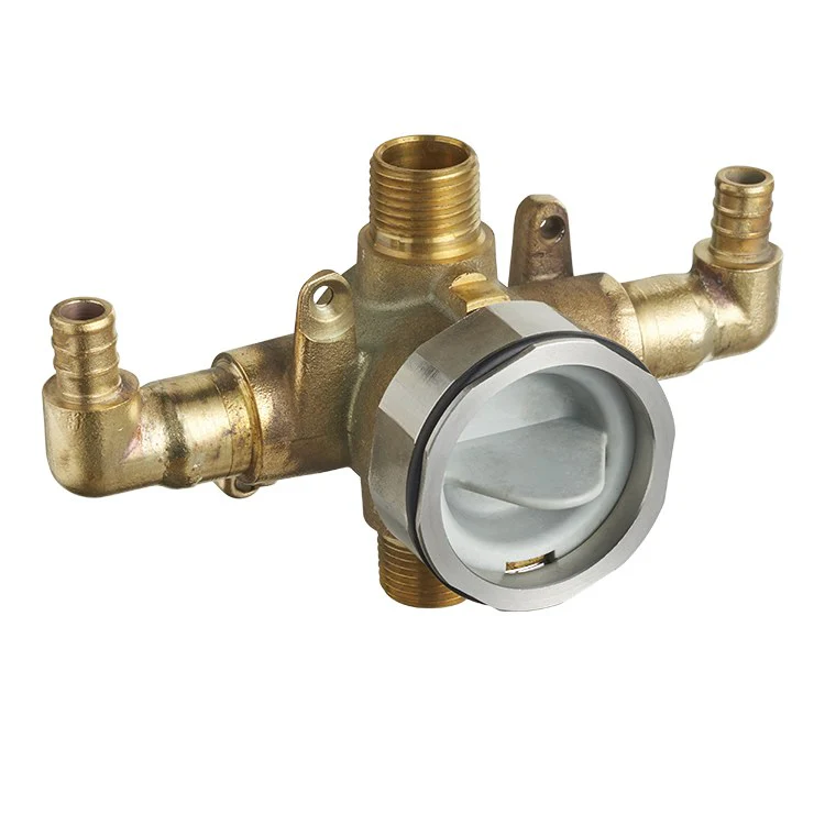 Flash Shower Rough-in Valve with PEX Inlet Elbows and Universal Outlets for Crimp Ring System - Frankwebs