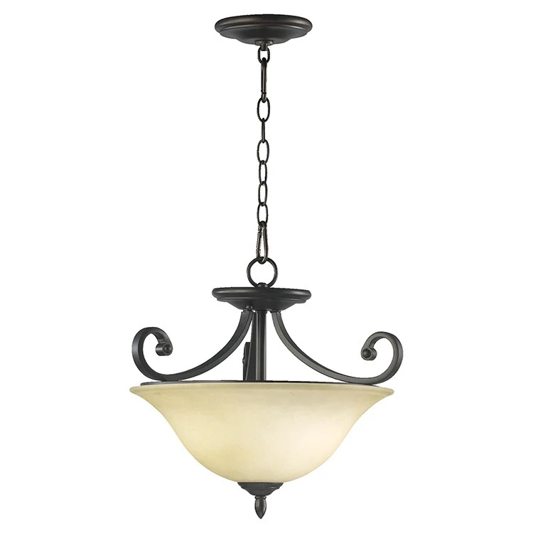 Bryant Three-Light Convertible Semi-Flush Mount Ceiling Fixture/Pendant - Frankwebs
