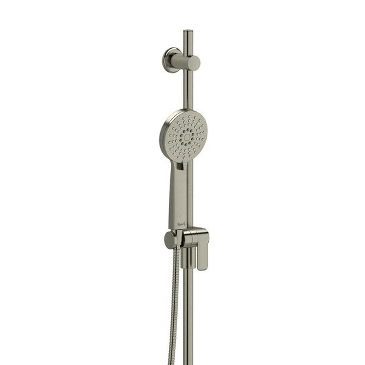 Handshower Set Round 2-Jet Brushed Nickel 2 Function WaterSense 1.8 Gallons per Minute 36 Inch Slide Bar - Frankwebs