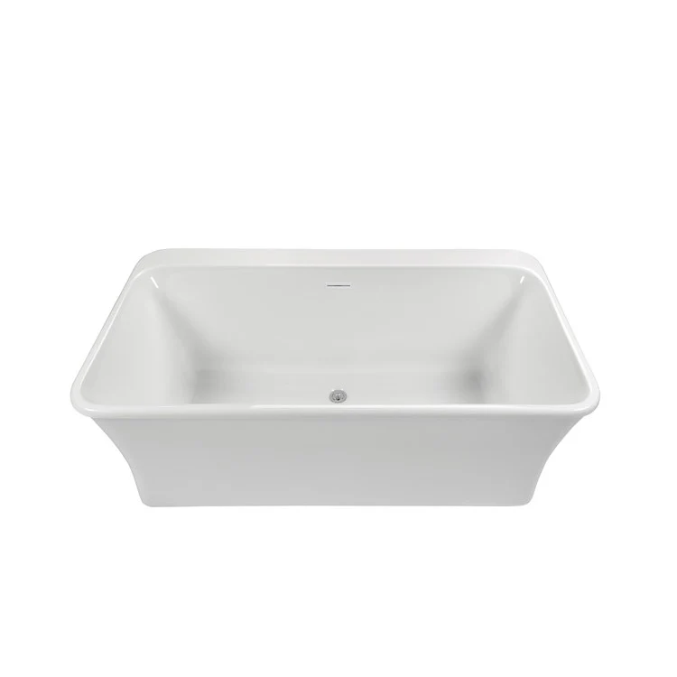 Soaking Tub Fairbanks 65 x 36 Inch Freestanding Center White Acrylic CXL 75 Gallons 22 Inch - Frankwebs
