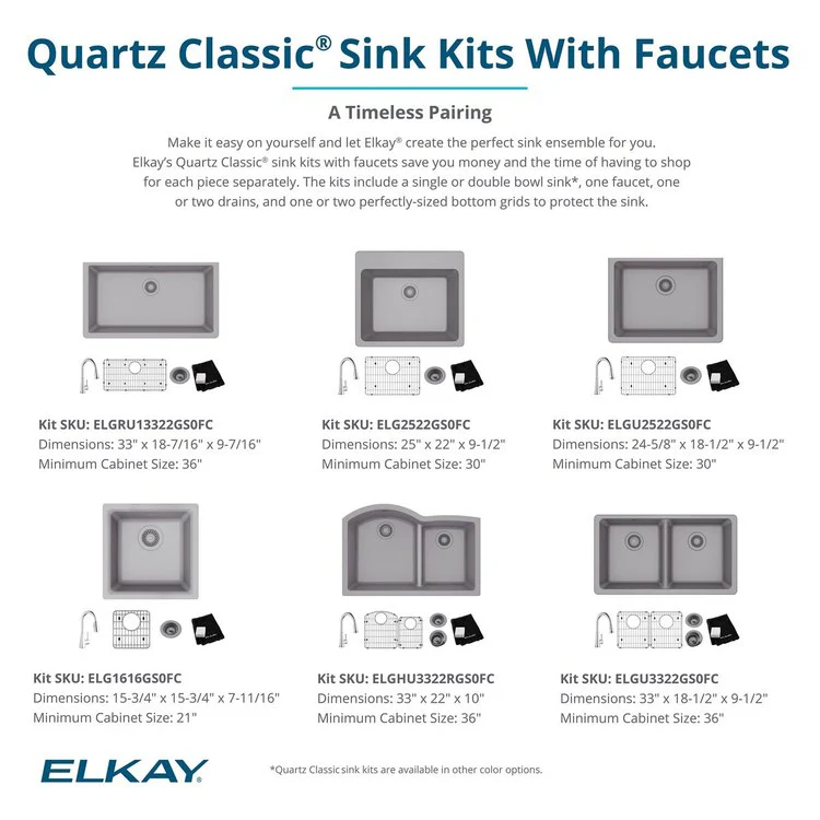 Kitchen Sink Quartz Classic 33 x 18.5 Inch Single Bowl Kit with Faucet White Undermount - Frankwebs
