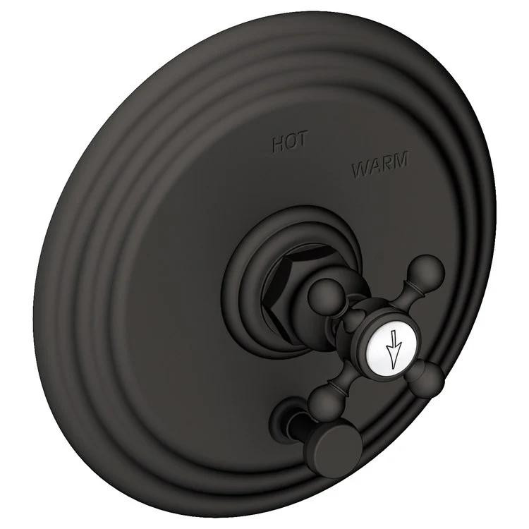 Astor Pressure Balance Tub/Shower Valve Trim Only with Cross Handle - Antique Brass - Frankwebs