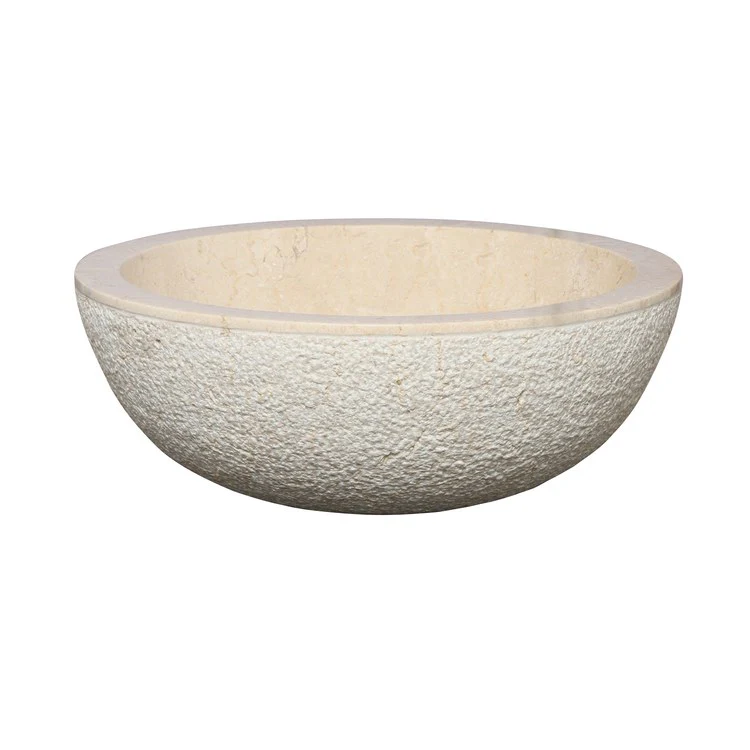 Vessel Lexa 15-3/4 Inch Beige Marble - Frankwebs