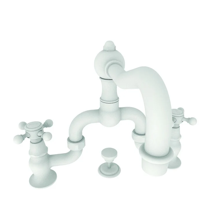 Lavatory Faucet Chesterfield Bridge 8 to 9-5/8 Inch Spread 2 Cross ADA Watersense French Gold PVD 1.2 Gallons Per Minute Brass Pop-Up with Tailpiece Spout Reach 7-1/5 Inch - Frankwebs