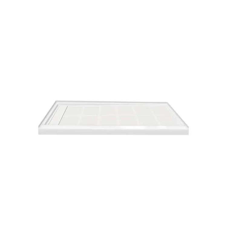 Shower Base Linear Single Threshold White Left Concealed Drain 60 x 30 x 4 Inch - Frankwebs