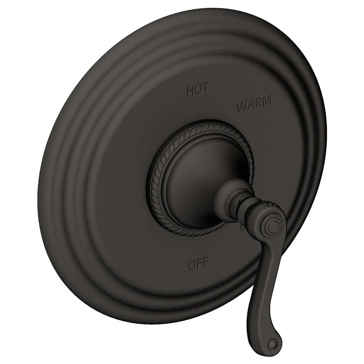 Pressure Balance Valve Trim Amisa Round 1 Lever Antique Brass ADA Depth 4-1/7 Inch - Frankwebs