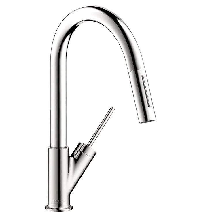 Prep Faucet Starck 1 Joystick ADA Polished Nickel 2 Function Pull Down 150 DEG Swivel 1 Hole - Frankwebs