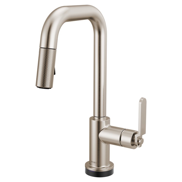 Prep Faucet Litze Smarttouch 1 Industrial Handle ADA Matte Black/Brilliance Luxe Gold Pull Down Dual Function Square 360 DEG Swivel 1.8 Gallons per Minute - Frankwebs