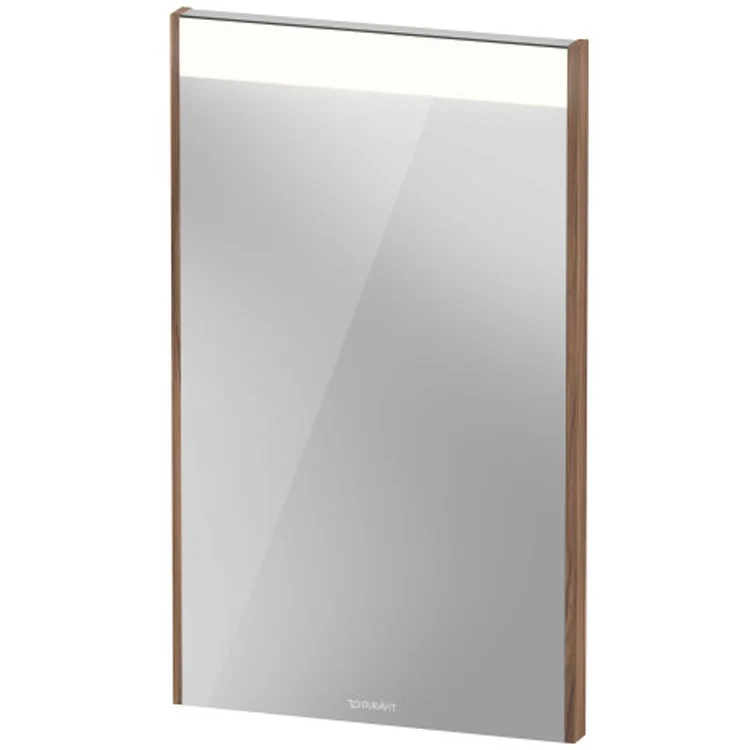 Mirror Brioso 16-1/2 x 27-1/2 Inch Natural Walnut with Lighting Rectangle - Frankwebs